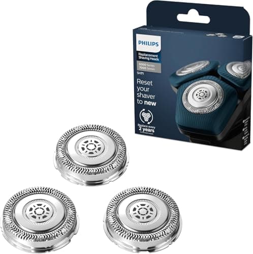 Image of Philips SH71/50 Shaving Heads compatible with Philips Shavers Series 7000 (S7XXX) and Series 5000 (S55XX), replaces RQ12/70, RQ12/60, SH60/70, and SH70/70