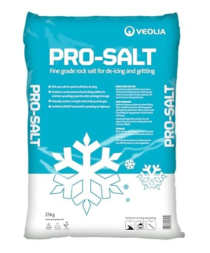 Image of Pro-Salt Brown Rock Salt De-Icer 40 x 25kg Bags: De-Icing Salt for Winter Maintenance, Pathways, Drives, Highways & Steps