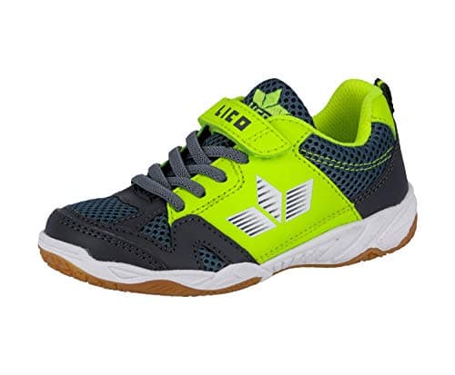Image of Lico Unisex Kids Sport Vs Indoor Court Shoe, Anthracite Lemon, 13 UK Child