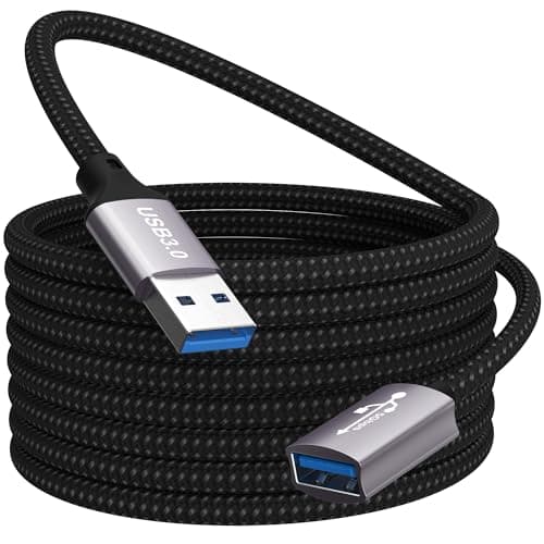 Image of lalasis USB 3.0 Extension Cable 5M,5Gbps USB Extension Cable A to AUSB ExtensionCable for USBStick,Card Reader,Keyboard,Printer,Scanner,Camera,Mouse,Headset,USB Hub,Printer,Webcam,PS5/4