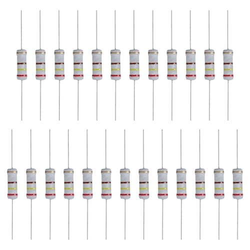 Image of sourcing map 25 Pcs 240 Ohm Resistor, 3 Watts 5% Tolerance Metal Oxide Film Resistor Axial Lead, Flame Proof for DIY Electronic Projects Circuits Experiments