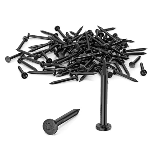 Image of 100Pcs 30mm Nails for Wood, Wood Nails, Galvanized Concrete Wall Nail, Masonry Nails, Picture Nails for Carpentry & DIY, Hanging Pictures and Woodworking-Black