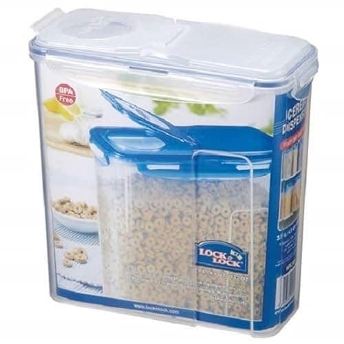 Image of LocknLock Cereal Storage Containers 3.9 Litre - Airtight Cereal Dispenser with 4-Sided Lockable Lid, Dishwasher Safe Food Storage Container