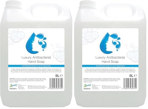 Image of 2Work Conditioning Antibacterial Handwash 5 Litre Bulk Bottle 2W03975 (Pack of 2)