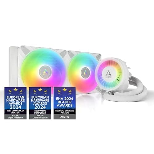 Image of ARCTIC Liquid Freezer III 280 A-RGB - CPU AIO Water Cooler, Water Cooling PC, Intel & AMD, Efficient PWM-Controlled Pump, Fan: 200–1900 RPM, LGA1851 and LGA1700 Contact Frame - White