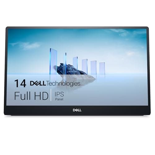 Image of Dell P1424H 14" Full HD (1920x1080) Portable Monitor, 60Hz, IPS, 6ms, 2X USB-C, Silver