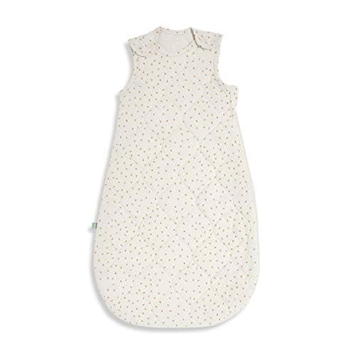 Image of Little Green Sheep Baby Sleeping Bag - Luxury Organic Cotton Blend Sleeping Bags with Side Zip Fastening Poppers, Meets British Safety Standard, Linen Rice, 1 Tog 0-6M