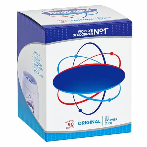 Image of Original Gel Power Orb 3 x 135g Air Freshener & Odour Eliminator – Slow Release Gel, Lasts Up to 90 Days, No Plug or Spray Needed