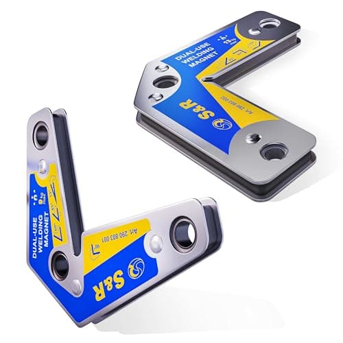 Image of S&R Welding Magnet Set with Angles 15° 45° 60° 90° 120° 135° 165°, 2-pieces, holding force up to 9 KG and up to 13 KG