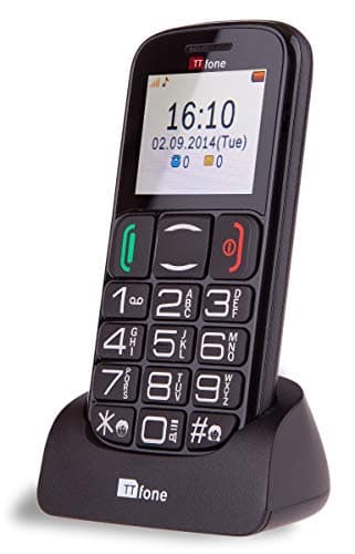Image of TTfone Mercury 2 (TT200) Pay As You Go - Prepay - Payg - Big Button Basic Senior Mobile Phone - Simple - with Dock (EE PAYG), BLACK
