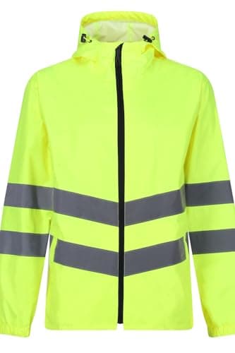 Image of Regatta TRW497 20070 Professional Hi-Vis Waterproof and Windproof Pack away Jacket, Yellow, L