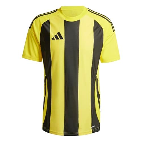 Image of adidas Men's Striped 24 Jersey Shirt, Team Yellow/Black, XL