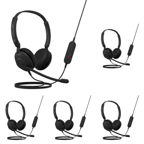 Image of Jabra Evolve 10 Wired Headset with Noise-Cancelling Microphone for PC/Laptop Use – Easy USB-A Setup - TCO Certified – Lightweight Design - Inline Call/Volume Controls for Online Meetings - Black