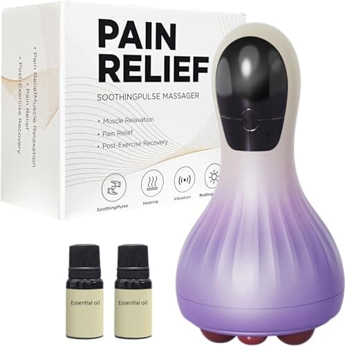 Image of Lymphatic Drainage Massager, Cellulite Massage Tool: with 4 Modes and 5 Intensity Levels, Reduces Stretch Marks & Cellulite for Legs, Arms, Belly – Body Massager with Heat & Vibration