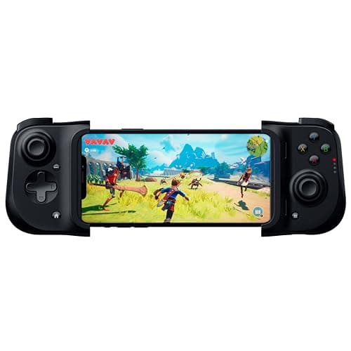 Image of Razer Kishi for iPhone - Smartphone Gaming Controller (Lightning Port Connection, Ergonomic Design, Individual Fit for Mobile Phones, Analog Stick, Ultra Low Latency) Black