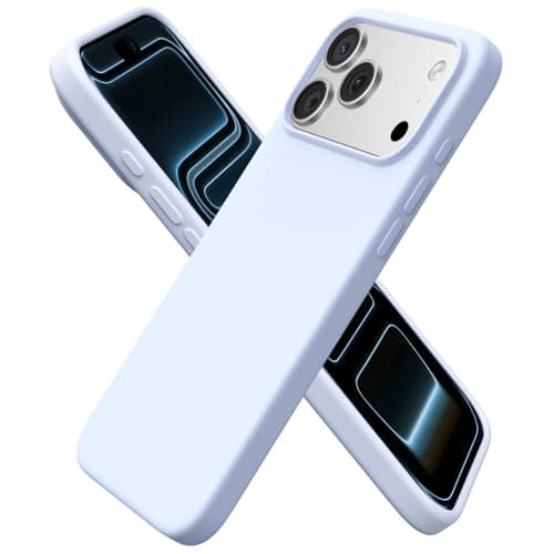 Image of ORNARTO Compatible with iPhone 17 Pro Max Case 6.9", Slim Liquid Silicone 3 Layers Full Covered Soft Gel Rubber 17 Pro Max Phone Cases Cover 6.9 inch-Baby Blue