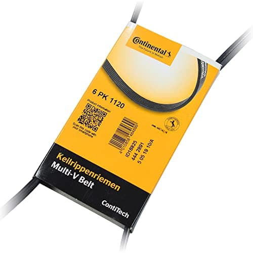 Image of ContiTech 6PK1120 V-Ribbed Belt, Rubber Polyester, V Belt, Compatible with Staubsauger, black
