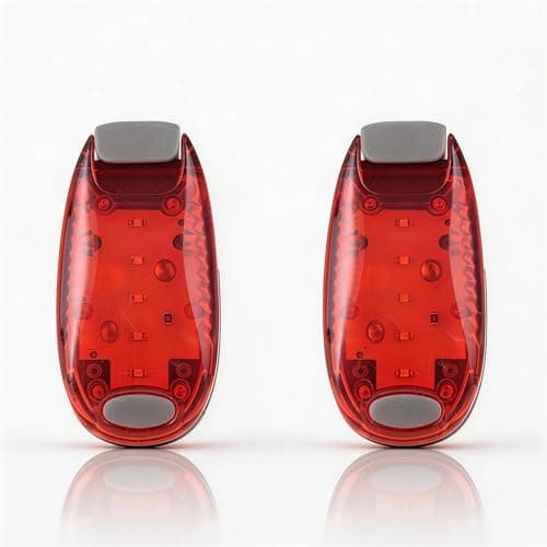 Image of Clip-on LED bike lights, flashing lights - high visibility, waterproof, 5 LED lights for night running, cycling, jogging, children and pets, suitable for bike helmet tail lights(2 pcs red)
