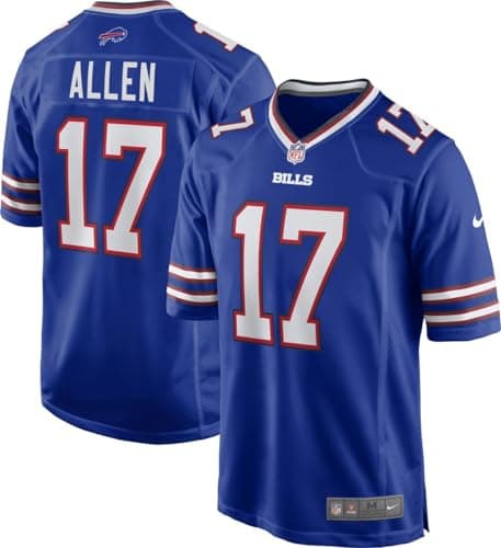 Image of Nike Josh Allen Buffalo Bills NFL Men's Blue Home On-Field Game Day Jersey (Large), Blue