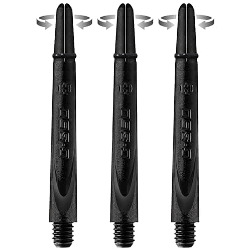 Image of Harrows Darts Technology Carbon 360 Shafts, Rotating Carbon Top by Thor-Sports (midi, Black)