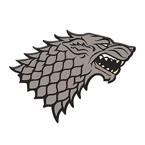 Image of Game of Thrones Enamel Pin Badge (Stark Design) 3cm x 2cm - Official Merchandise