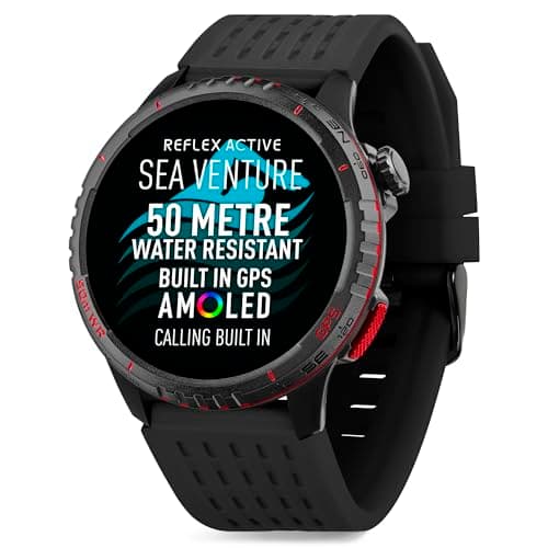 Image of Reflex Active SeaVenture 50m Swim-Safe AMOLED GPS Black Strap Smart Watch