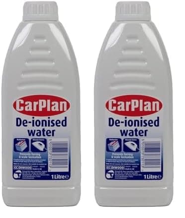 Image of CarPlan De-ionised Water - Batteries and Steam Irons [Energy Class A+++], 1 Litre (Pack of 2)