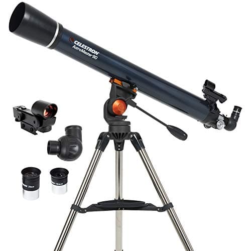 Image of Celestron 21063 AstroMaster 90AZ Refractor Telescope, Dark Blue