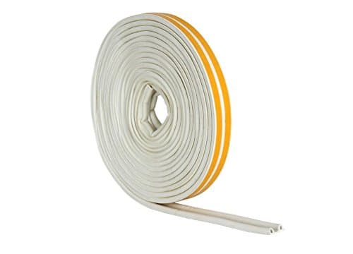 Image of Stormguard EPDM P Profile Draught Excluder - Self Adhesive Rubber Weather Strip - 10m, White