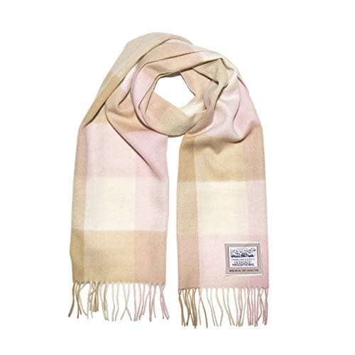 Image of Heritage Traditions 100% Pure Wool Tartan Scarves Shawls and Wraps (Camel Rose)