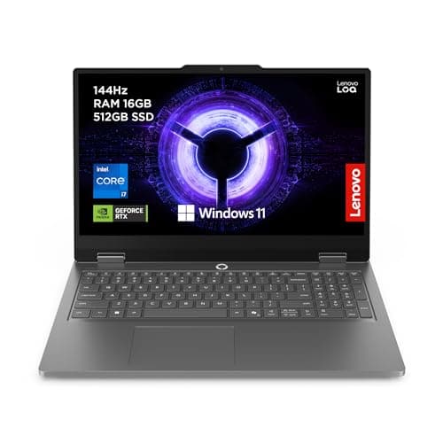 Image of Lenovo LOQ Essential 15IRX11 Gaming Laptop – 15.6" FHD 144Hz, i7-13650HX, RTX 5050 8GB, 16GB DDR5, 512GB SSD, Windows 11 Home, Luna Grey, UK Keyboard (Non-Backlit)