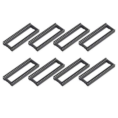 Image of sourcing map 10Pcs DIP IC Chip Socket Adapter 40 Pin IC Assortment Kit 2.54mm/0.1" Pitch for Breadboard Project, PCB Board Design