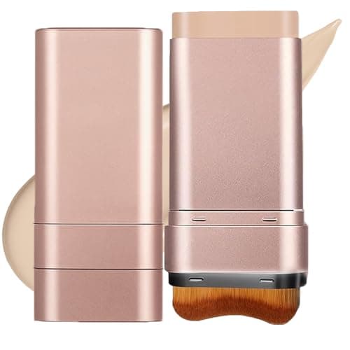 Image of Foundation Stick for Full Coverage and Hydrating Skin Tint with Built-In Brush in Shade 02 Natural - Concealer Balm for Daily Use and Touch-Ups with Lightweight Formula and Even Complexion for Mature
