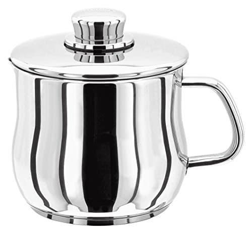 Image of Stellar Classic Stainless Steel Jug Style Sauce Pot or Milk Pan with Lid 14cm 1.7L, Induction Ready, Dishwasher Safe