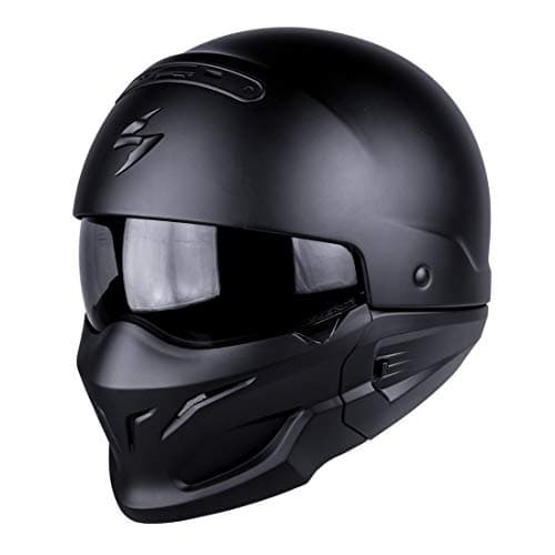 Image of Scorpion EXO COMBAT Matt Motorcycle Helmet, Black, Size L
