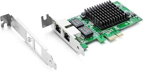 Image of 10/100/1000Mbps Gigabit Ethernet Converged Network Adapter (NIC) with Intel 82576 Chip | Ethernet PCI Express Network Card | Dual RJ45 Copper Ports | PCI Express 2.0 X1 | Compare to Intel E1G42ET