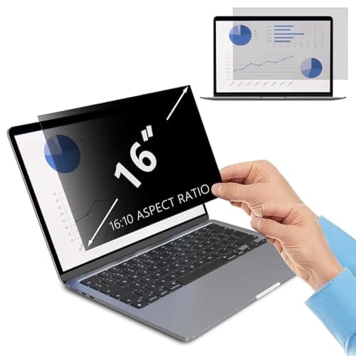 Image of PaceBid 16 Inch Privacy Screen Filter for 16:10 Aspect Ratio Laptop/Computer Monitor Anti-scratch Anti-Glare Protector Anti-Spy Protector Film Filter Privacy Widescreen Display (16", 16:10)