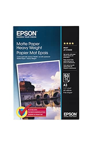 Image of Epson Media, Media, Sheet paper, Matte Paper Heavy Weight, Graphic Arts - Graphic and Signage Paper, A3, 167 g/m2, 50 Sheets 1, White,2357108