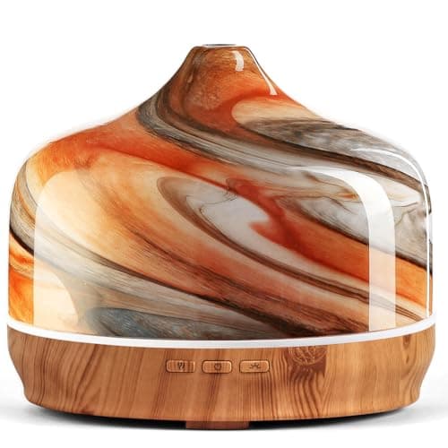Image of Porseme Large Oil Diffusers 500ml,Ultrasonic Essential Oil Diffuser,7 Colors Changing Humidifier,Whisper Quiet Cool Mist Aromatherapy Diffuser,Waterless Auto-off Air Freshener for Home（Deep Desert）