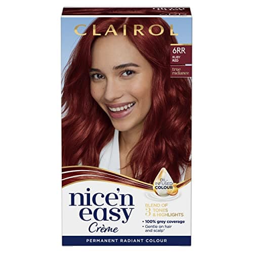 Image of Clairol Nice'n Easy Crème, Natural Looking Oil Infused Permanent Hair Dye, 6RR Ruby Red