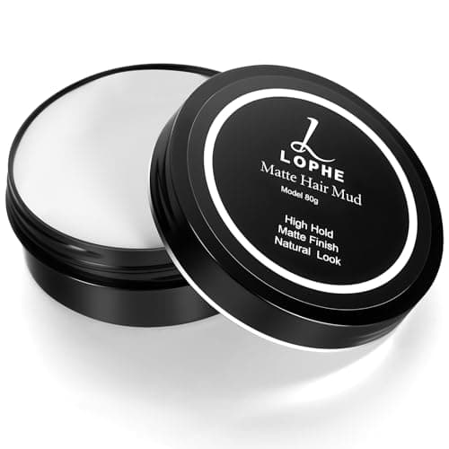 Image of LOPHE Premium Mens Hair Styling Clay with Matte Finish, Long Lasting Matte hair mud Texturising Hair Putty Easy To Wash Out Flexible Hold Men Expert Matt Clay Barber for Medium and Short Hair（80g）