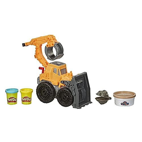 Image of Play-Doh Wheels Front Loader Toy Truck for Kids Ages 3 and Up with Non-Toxic Sand Compound and Classic Compound in 2 Colours