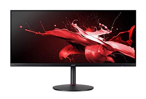Image of acer Nitro XV340CK Pbmiipphzx 34" QHD (3440 x 1440) IPS Gaming Monitor with AMD Radeon FREESYNC, 144Hz, 1ms VRB, HDR10 Technology, (2 x Display Ports, 2 x HDMI 2.0 & 2 x USB 3.0 Ports), Black