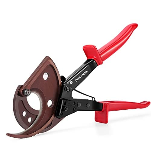Image of Ratchet Cutters, Dechengbao HS520A Heavy Duty Wire Cutter for Aluminum Copper Cable up to 400mm², Ratchet Cable Cutters