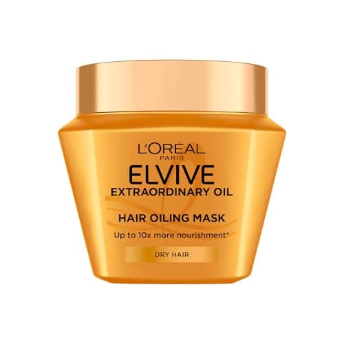 Image of L'Oréal Paris Elvive Extraordinary Oil Hair Oiling Mask, With 12% Nourishing Complex, For Very Dry Hair, Adds up to 10x More Nourishment & Hydrates Lengths, 300ml