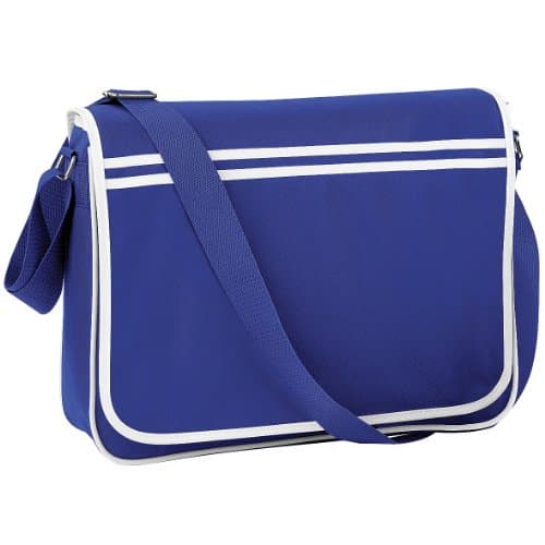 Image of BagBase - Retro Messenger - Bright Royal/White, Medium