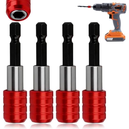 Image of 4 Pcs Magnetic Drill Bit Holder, Impact Driver Bit Holder Magnetic Screw Holders 1/4” Hex Shank Magnetic Screwdriver Bit Holders, for Power Drills, Electric Screwdrivers