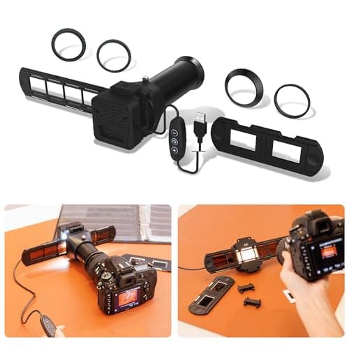 Image of JJC ES-2 Film Digitizing Adapter with 6500K USB LED Light Set, 35mm Negative Film Copying Scanner for Canon Sony Nikon Macro Lens, Convert Negatives to Digital JPEG