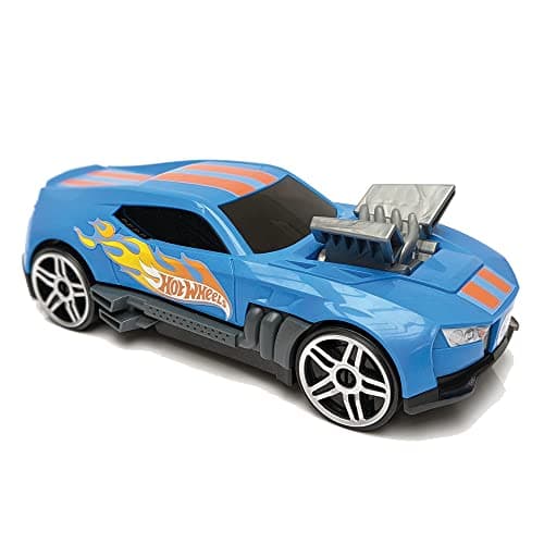 Image of Hot Wheels Car Storage 2in1 Race N' Haul free wheel Car Storage case with Retractable Handle - Stores up to 15 cars (cars not included)