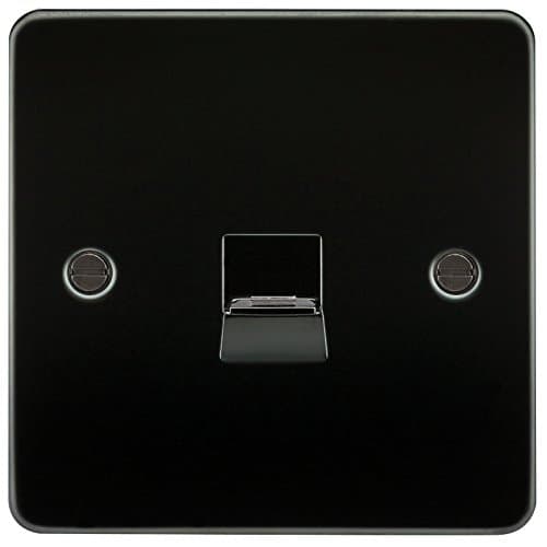 Image of Knightsbridge FP7300GM FPAV7300GM Flat Plate Telephone Master Socket-Gunmetal, 230 V, Gun Metal